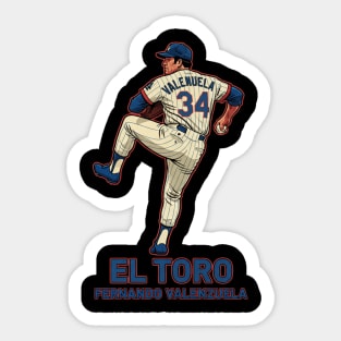 Fernando Valenzuela #34 Pitches Sticker